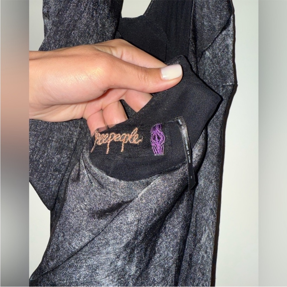 Free People Ella Dress size‎ 2 dark Gray silver Halter Dress - Picture 13 of 15